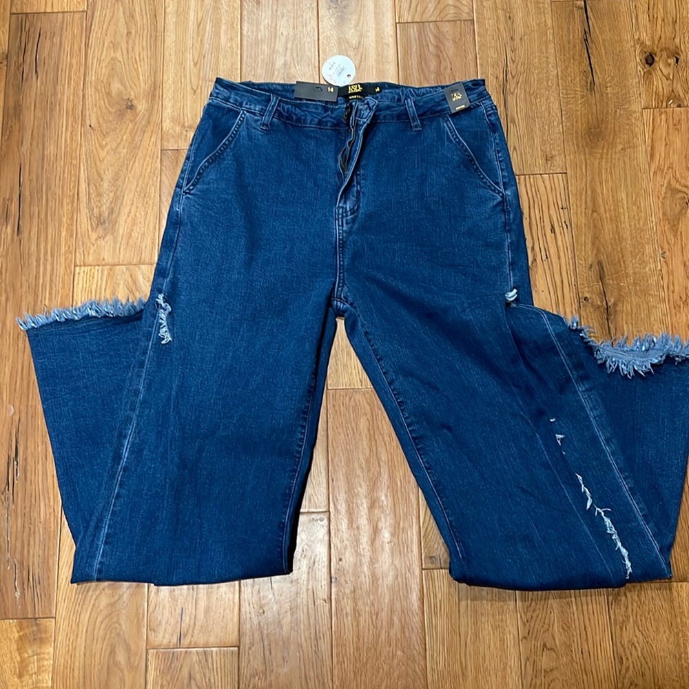 COPY - Lucky and Blessed High Rise with wide leg jeans